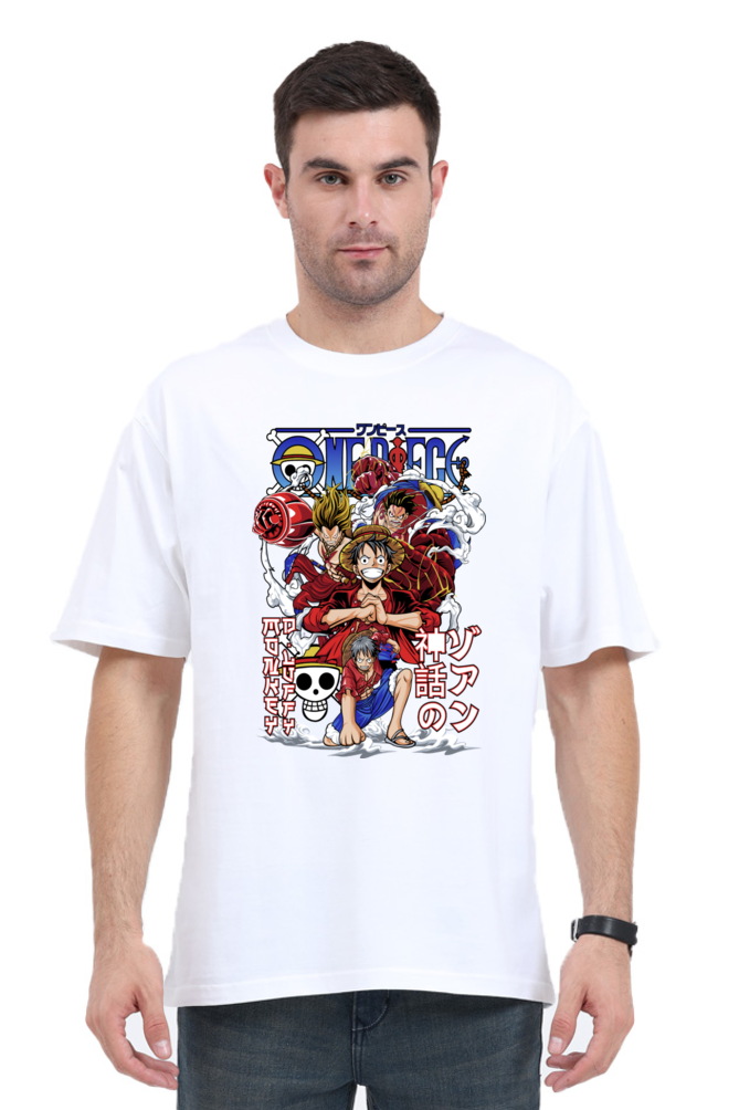 Monkey D Luffy- Gear 5- Front Print Oversize T-Shirt