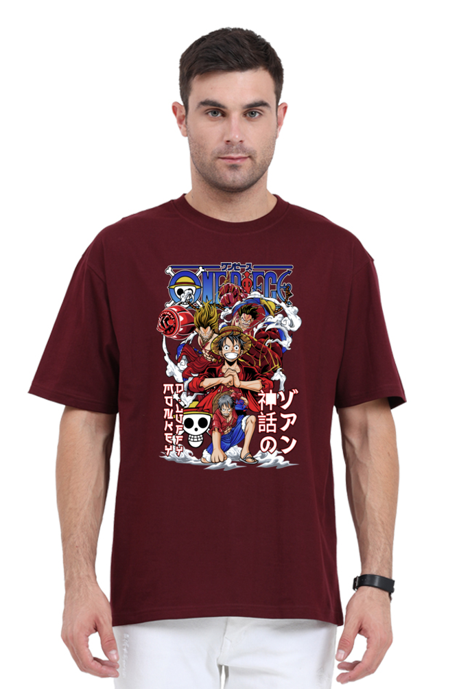 Monkey D Luffy- Gear 5- Front Print Oversize T-Shirt