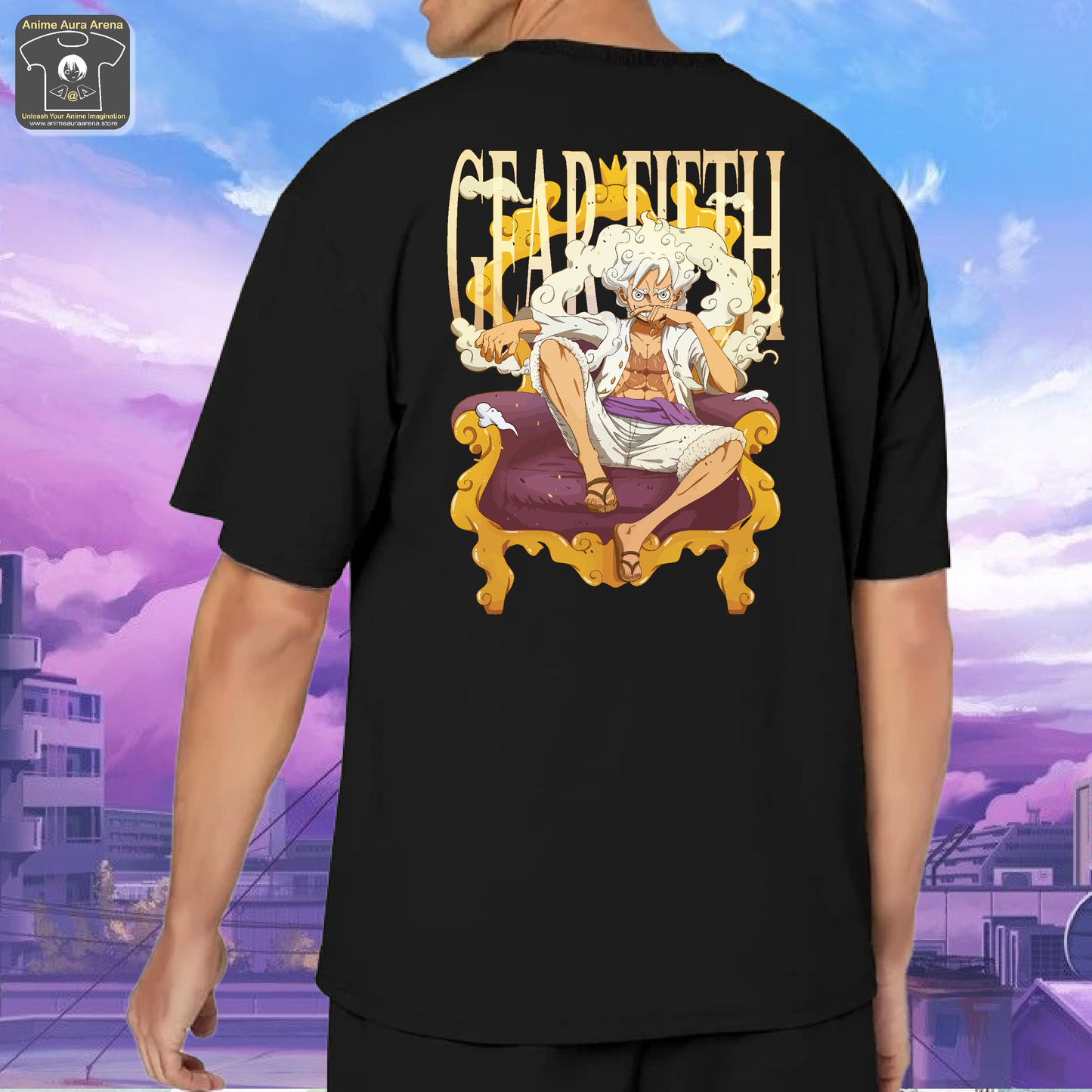 Monkey D Luffy- Gear 5- Back Print Oversize T-Shirt