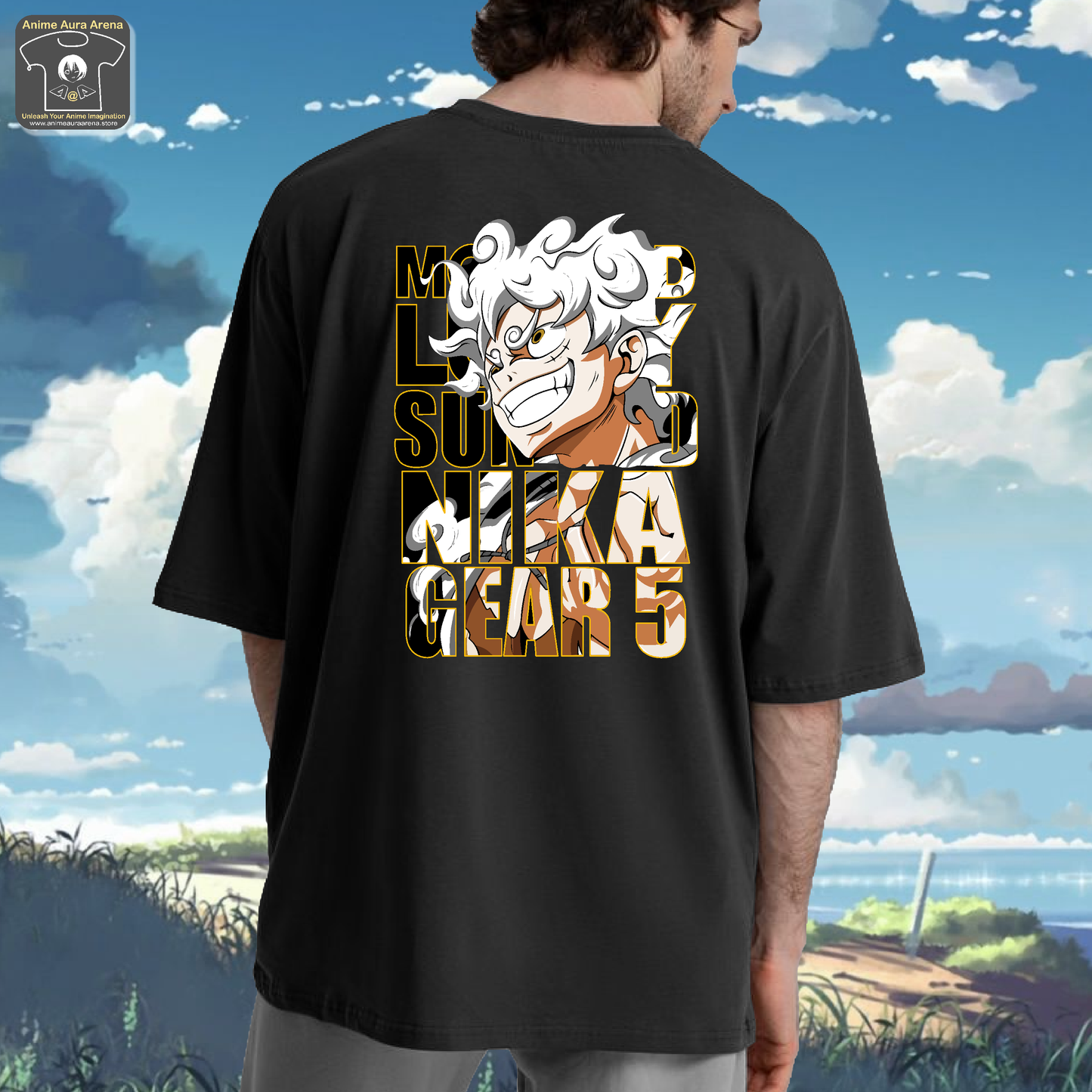 Monkey D Luffy- Gear 5- Back Print Oversize T-Shirt