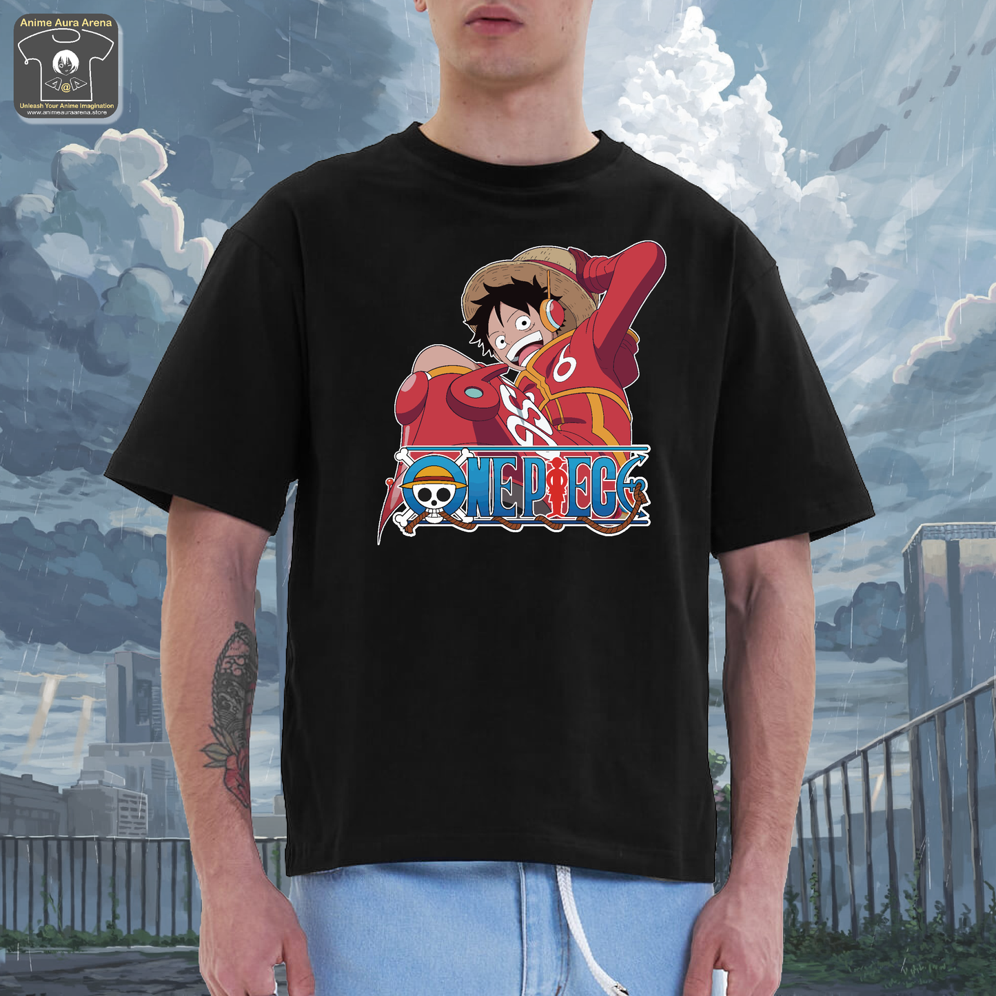 Monkey D Luffy- Gear 5- Front Print Oversize T-Shirt