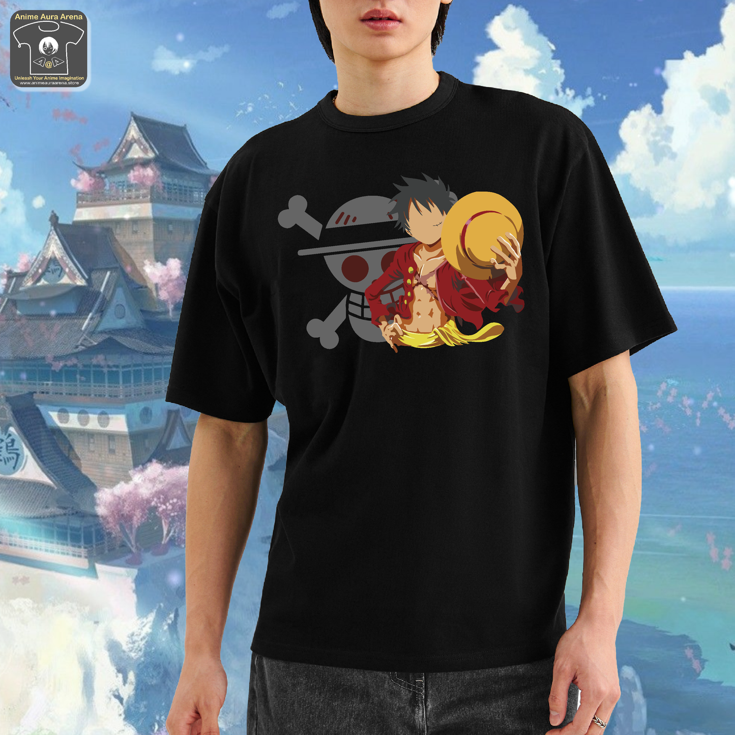 Monkey D Luffy- Gear 5- Front Print Oversize T-Shirt